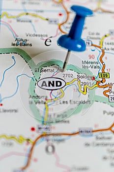 Andorra on map