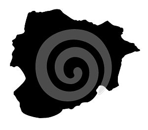 Andorra map silhouette vector illustration photo