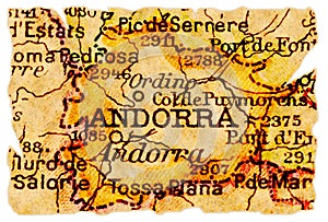 Andorra old map photo