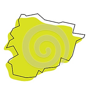 Andorra simplified vector map