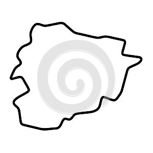 Andorra simplified vector outline map