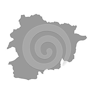 Andorra vector country map silhouette