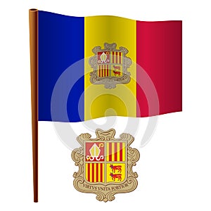 Andorra wavy flag