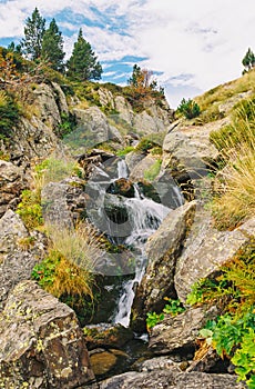 Andorran Pyrenees with wild water creeks