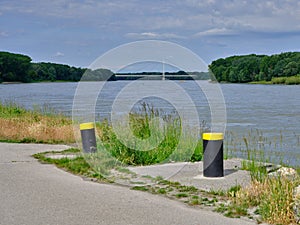 Andreas Maurer Bridge over the Danube River in Hainburg, Austria