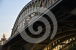 Andreevsky Bridge over the Moskva river in Moscow.