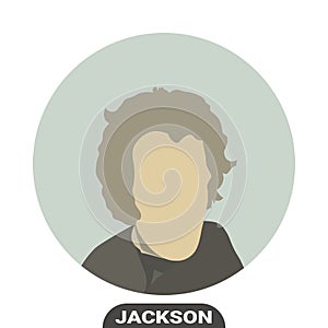 Andrew Jackson, President of the United States of America. Stylized portrait. Vector illustration on white background