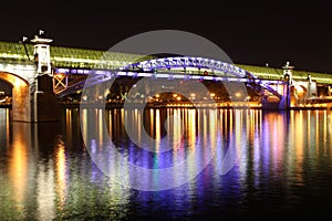 Andreyevsky (Pushkinsky) Bridge (right side) across Moskva River