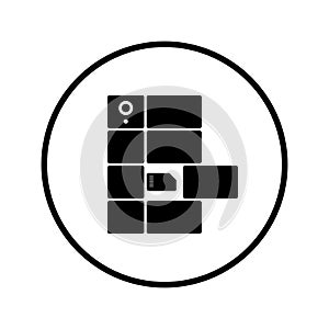 Android, ara, phone, project, smartphone icon. black vector graphics