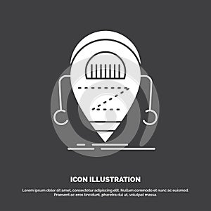 Android, beta, droid, robot, Technology Icon. glyph vector symbol for UI and UX, website or mobile application