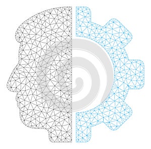 Android Head Polygonal Frame Vector Mesh Illustration