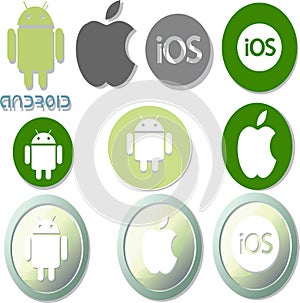 Android and IOS Icon and Logo Set