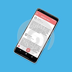 Android Mockup Feed social trending  mobile