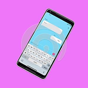 Android Mockup Simple Chat Wireframe