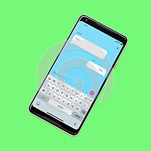 Android Mockup Simple Chat Wireframe