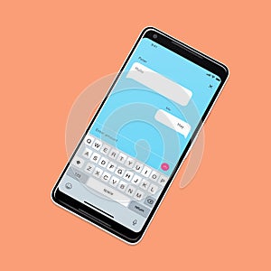 Android Mockup Simple Messanger Wireframe photo