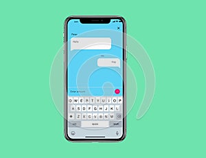 IOS Mockup Simple Messanger Wireframe photo