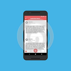 Android Mockup Trending News mobile