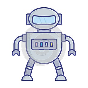 Android outline with color fill inside vector icon which can easily modify or edit