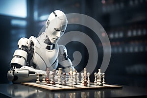 Android robot chess master