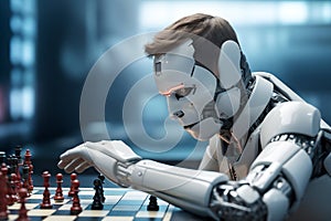 Android robot chess master