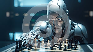 Android robot chess master