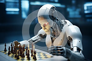 Android robot chess master