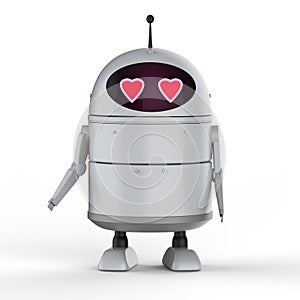 Android robot in love