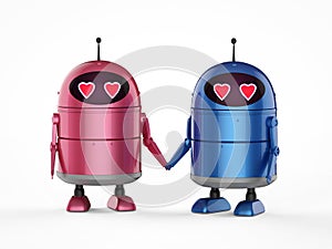 Android robot in love