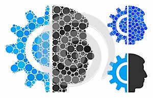 Android robotics Composition Icon of Spheric Items