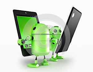 Androids with tablet