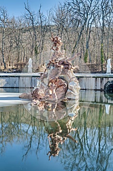 Andromeda fountain at La Granja Palace, Spain photo