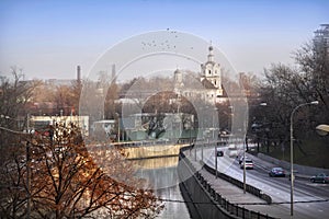 Andronikov Monastery and the Yauza River in Moscow