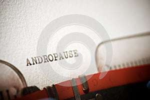 Andropause concept view