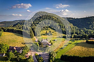 Andrzejowka shelter in Suche Mountains, Poland