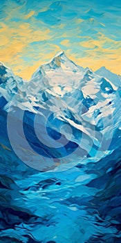 Andy Sandberg\'s Fauvist Chromatics Dreamlike Himalayan Art In Blue