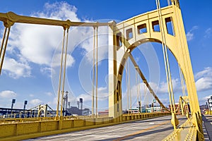 Andy Warhol Bridge in Downtown Pittsburgh, Pennsylvania, USA photo