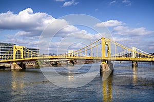 Andy Warhol Bridge in Downtown Pittsburgh, Pennsylvania, USA photo