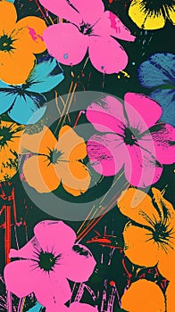 Andy warhol flower pattern photo