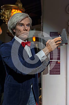 Andy Warhol wax figure in Madame Tussauds museum