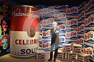 Andy Warhol wax statue at Madame Tussauds Wax Museum at ICON Park in Orlando, Florida