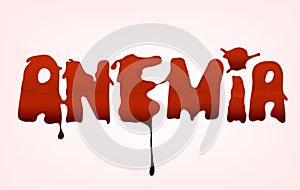 Anemia Blood Spot Lettering