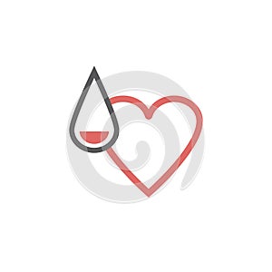 Anemia and Hemophilia icon. Haemophilia disease awareness symbol. Vector illustration.