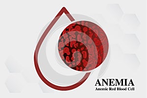 Anemia Iron red blood cell medical vector illustration medical.