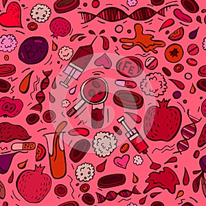 Anemia seamless pattern