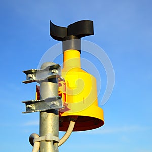 Anemometer on top of pole