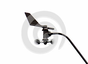 Anemometer wind vane rotating in strong wind