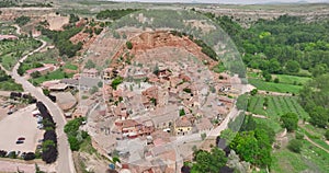 Anento Zaragoza, panoramic aerial view
