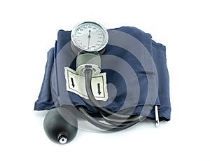 Aneroid Sphygmomanometer isolated on white background