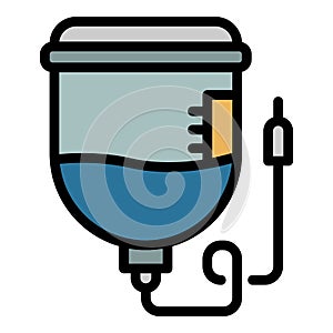 Anesthesia bag icon color outline vector